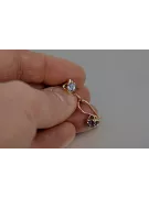 Boucles d’oreilles en or rose soviétique russe 14k 585 vec184 alexandrite rubis émeraude saphir ...