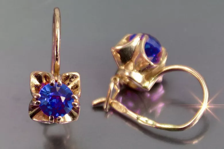 Ruso soviético rosa rosa 14k 585 pendientes de oro vec184 alejandrita rubí esmeralda zafiro ... Ruso soviético rosa rosa 14k 585 pendientes de oro vec184 alejandrita rubí esmeralda zafiro ...