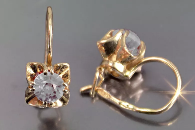 Boucles d’oreilles en or rose soviétique russe 14k 585 vec184 alexandrite rubis émeraude saphir ... Boucles d’oreilles en or rose soviétique russe 14k 585 vec184 alexandrite rubis émeraude saphir ...