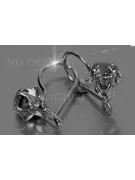 Boucles d’oreilles en or rose soviétique russe 14k 585 vec184 alexandrite rubis émeraude saphir ...