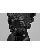 Ruso soviético rosa rosa 14k 585 pendientes de oro vec184 alejandrita rubí esmeralda zafiro ...