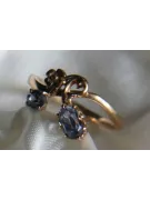 Boucles d’oreilles en or rose soviétique russe 14k 585 vec191 alexandrite rubis émeraude saphir ...