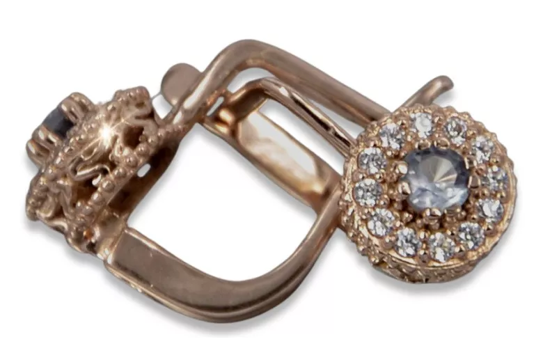 Russische Sowjetische Rose Pink 14k 585 Gold Ohrringe vec191 Alexandrit Rubin Smaragd Saphir ... Russische Sowjetische Rose Pink 14k 585 Gold Ohrringe vec191 Alexandrit Rubin Smaragd Saphir ...
