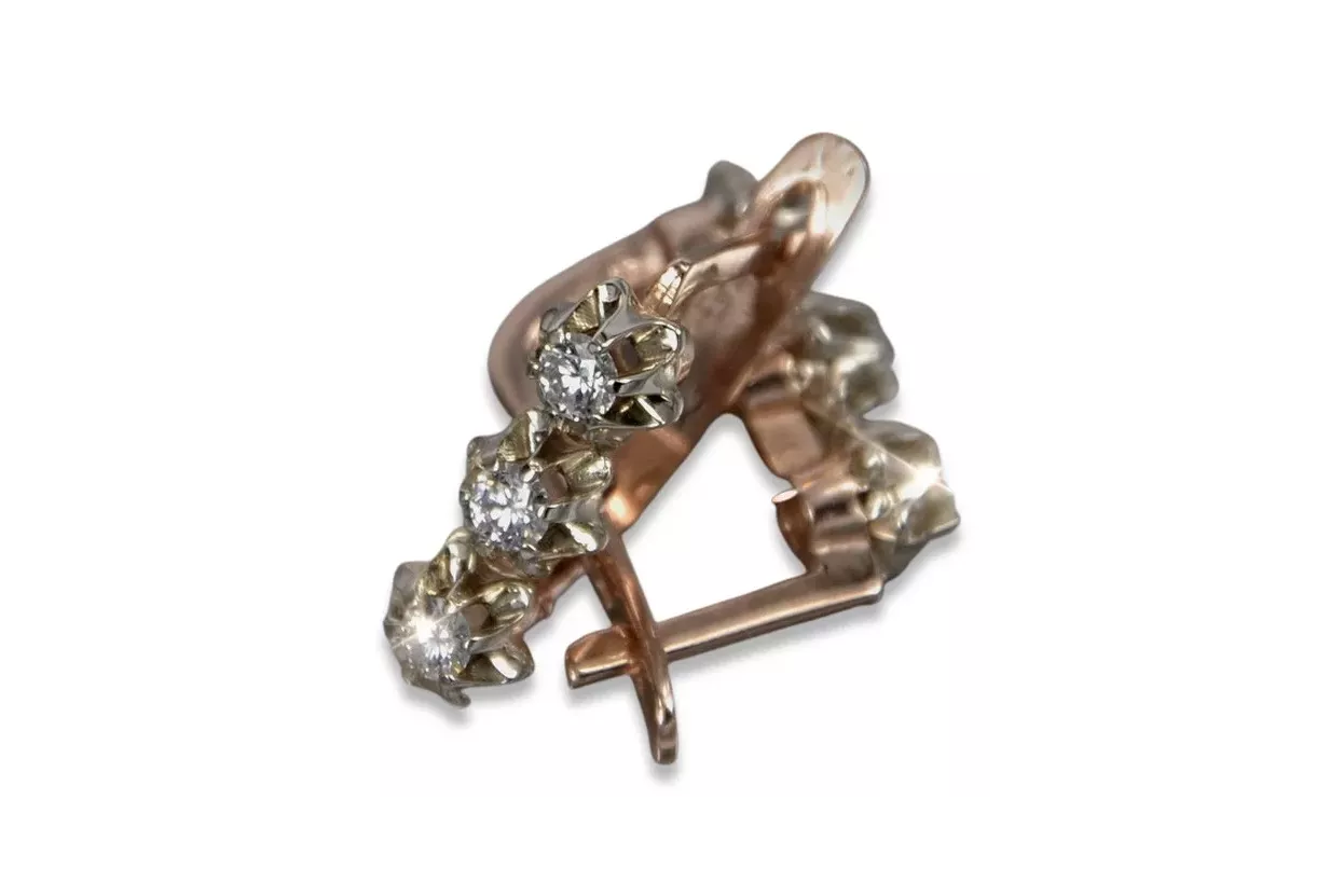 Boucles d’oreilles en or rose soviétique russe 14k 585 vec193 alexandrite rubis émeraude saphir ... Boucles d’oreilles en or rose soviétique russe 14k 585 vec193 alexandrite rubis émeraude saphir ...