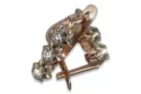 Boucles d’oreilles en or rose soviétique russe 14k 585 vec193 alexandrite rubis émeraude saphir ...