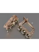 Ruso soviético rosa rosa 14k 585 pendientes de oro vec193 alejandrita rubí esmeralda zafiro ...