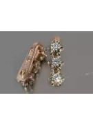 Rusă sovietică a crescut roz 14k 585 cercei de aur vec193 alexandrit rubin smarald safir ...