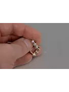 Русская советская розовая роза 14k 585 золото серьги vec193 александрит рубин изумруд сапфир ...