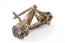 Boucles d’oreilles en or rose soviétique russe 14k 585 vec195 alexandrite rubis émeraude saphir ...