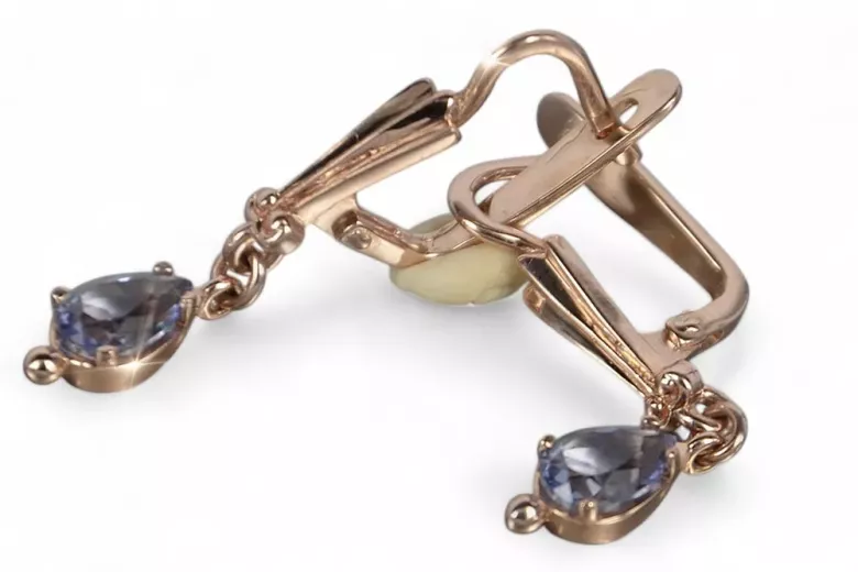 Boucles d’oreilles en or rose soviétique russe rose 14k 585 vec198 alexandrite rubis émeraude saphir ... Boucles d’oreilles en or rose soviétique russe rose 14k 585 vec198 alexandrite rubis émeraude saphir ...