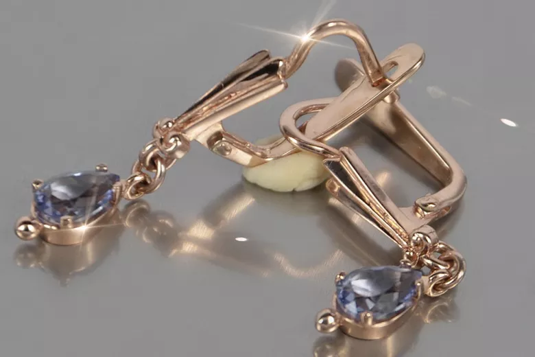 Boucles d’oreilles en or rose soviétique russe rose 14k 585 vec198 alexandrite rubis émeraude saphir ... Boucles d’oreilles en or rose soviétique russe rose 14k 585 vec198 alexandrite rubis émeraude saphir ...