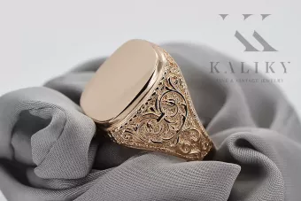 Złoty sygnet męski 14k 585 z czerwonego złota vsn006