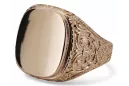 Russian rose Soviet gold jewelry man's ring signet