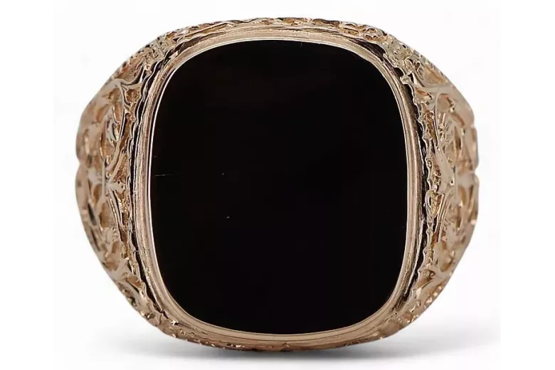 Bague de bijoux en or soviétique de rose russe