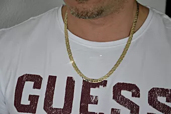 Lanţuri solide de aur galben italian 14k cc048yw
