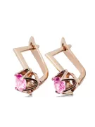 Pendientes Estilo vintage Amatista Oro rosa antiguo original de 14k vec005r