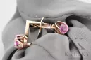 Vintage craft Earrings Amethyst Original Vintage 14K Rose Gold vec005r