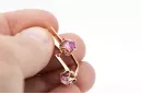 Pendientes Estilo vintage Amatista Oro rosa antiguo original de 14k vec005r