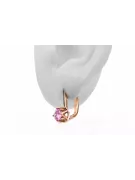 Vintage craft Earrings Amethyst Original Vintage 14K Rose Gold vec005r
