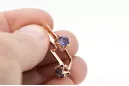 Vintage rose pink 14k 585 gold alexandrite earrings vec005 Vintage Russian Soviet Style