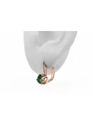 Original Vintage 14K Rose Gold Emerald Earrings Vintage Jewlery vec005r
