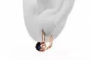 Sapphire Original Vintage 14K Rose Gold Earrings Vintage style vec005r