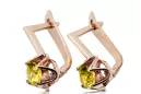 Earrings Vintage Jewlery Yellow Peridot Original Vintage 14K Rose Gold vec005r
