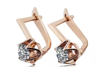 Original Vintage 14K Rose Gold Zircon Earrings Vintage vec005r