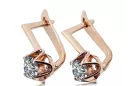 Original Vintage 14K Rose Gold Zircon Earrings Vintage vec005r