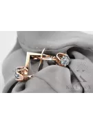 Original Vintage 14K Rose Gold Zircon Earrings Vintage vec005r