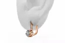 Original Vintage 14K Rose Gold Zircon Earrings Vintage vec005r