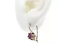 Rose pink 14k 585 gold amethyst earrings vec019 Vintage Russian Soviet style