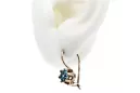 Rose pink 14k 585 gold aquamarine earrings vec019 Vintage Russian Soviet style