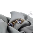 Vintage style aleksandrite earrings 14K Rose pink gold vec019r
