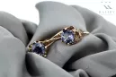 Vintage style aleksandrite earrings 14K Rose pink gold vec019r