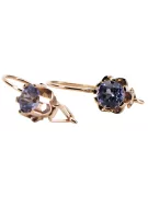 Vintage style aleksandrite earrings 14K Rose pink gold vec019r