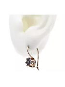 Boucles d'oreilles vintage style aleksandrite 14K Rose rose or vec019r