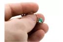 Rose pink 14k 585 gold emerald earrings vec019 Vintage Russian Soviet style