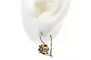 Rose pink 14k 585 gold peridot earrings vec019 Vintage Russian Soviet style