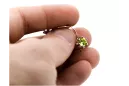 Rose pink 14k 585 gold peridot earrings vec019 Vintage Russian Soviet style