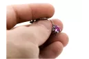 Vintage silver 925 amethyst earrings vec019s Russian Soviet style