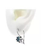 Vintage silver 925 aquamarine earrings vec019s Russian Soviet style