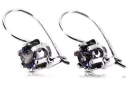 Pendientes vintage de plata 925 de Alejandrita vec019s Estilo soviético ruso vintage