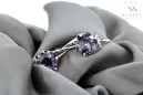 Vintage Silber 925 Alexandrit Ohrringe vec019s Vintage russischen sowjetischen Stil
