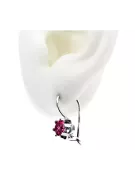 Cercei de argint 925 Ruby vec019s stil sovietic rusesc