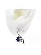 Vintage silver 925 Sapphire earrings vec019s Russian Soviet style