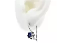 Vintage silver 925 Sapphire earrings vec019s Russian Soviet style