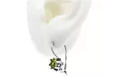Vintage silver 925 yellow peridot earrings vec019s Russian Soviet style