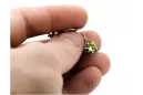 Vintage silver 925 yellow peridot earrings vec019s Russian Soviet style