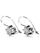 Vintage silver 925 cubic zircon earrings vec019s Russian Soviet style